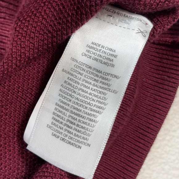 Polo Ralph Lauren 1/4 Zip Men's S Burgundy Pima Cotton Pony Knit Sweater - Picture 13 of 16